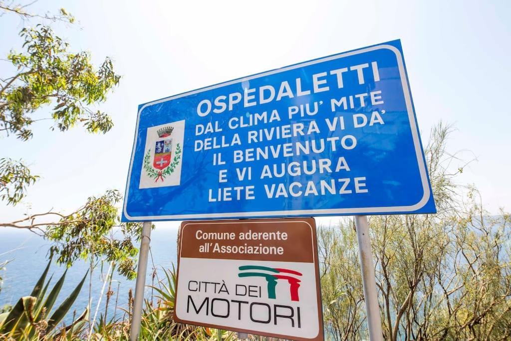 Il Grande Blu - Vista Panoramica Sul Golfo Apartment Ospedaletti Bagian luar foto